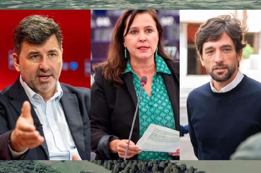 Nicolás González Casares (PSOE), Ana Miranda (BNG) y Adrián Vázquez (PP), eurodiputados hablan sobre la importancia de Bruselas en la tramitación del proyecto de Altri.