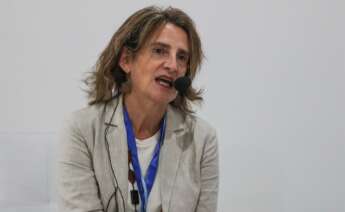 La vicepresidenta tercera y ministra para la Transición Ecológica, Teresa Ribera, en la COP27 en Egipto. Foto: EFE/EPA/SEDAT SUNA